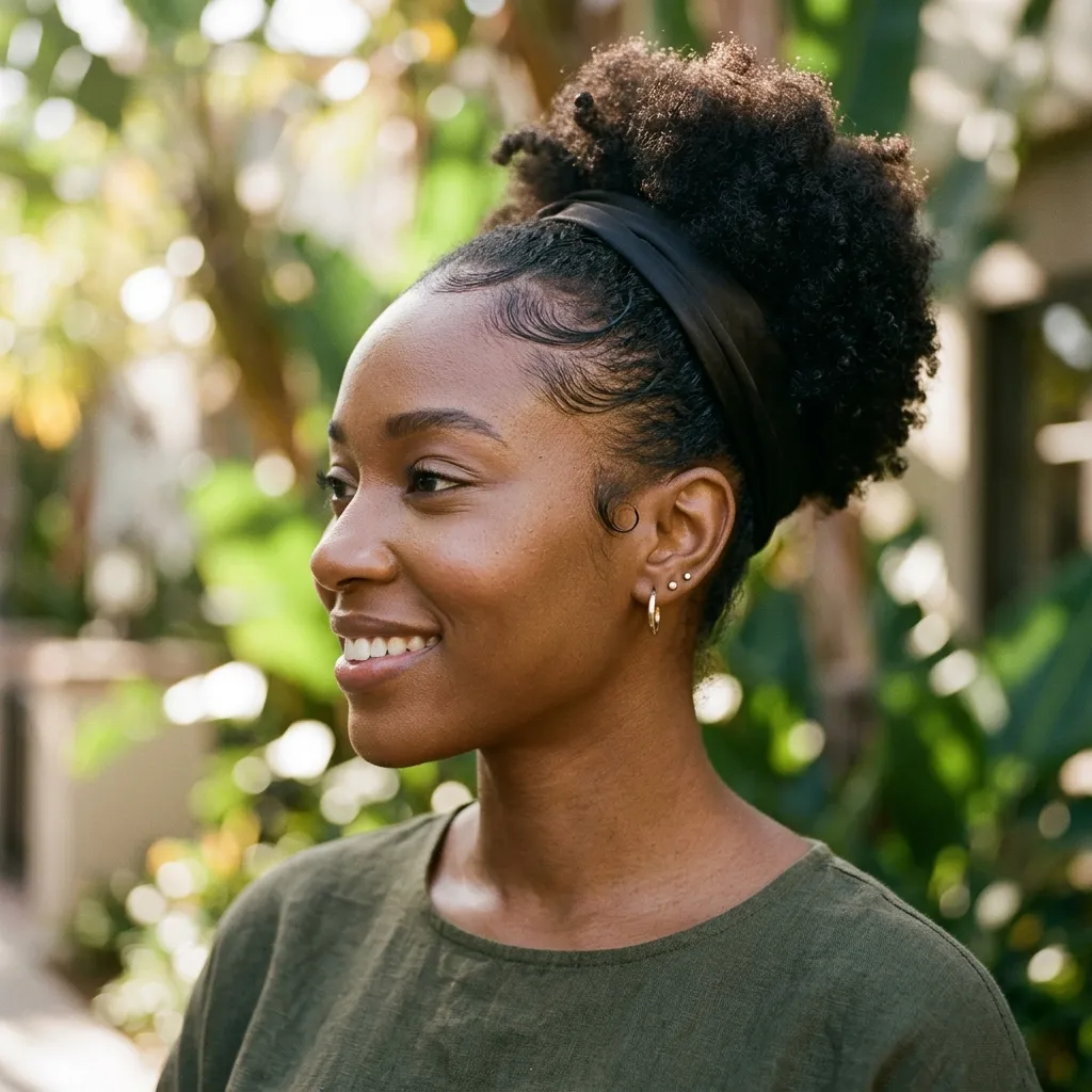 black woman with edges well done